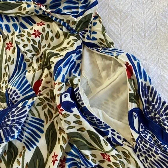farm rio blue macaw flight maxi dress Farm Rio Flight Midi Dress